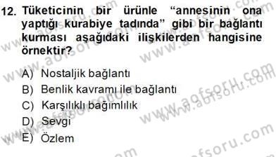 Marka İletişiminde Analiz ve Araştırma 1 Dersi 2014 - 2015 Yılı (Final) Dönem Sonu Sınav Soruları 12. Soru