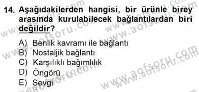 Marka İletişiminde Analiz ve Araştırma 1 Dersi 2014 - 2015 Yılı (Final) Dönem Sonu Sınav Soruları 14. Soru