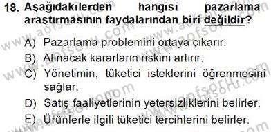 Marka İletişiminde Analiz ve Araştırma 1 Dersi 2014 - 2015 Yılı (Final) Dönem Sonu Sınav Soruları 18. Soru