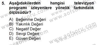 Marka İletişiminde Analiz ve Araştırma 1 Dersi 2014 - 2015 Yılı (Final) Dönem Sonu Sınav Soruları 5. Soru