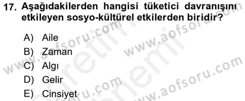 Marka İletişiminde Analiz ve Araştırma 1 Dersi 2017 - 2018 Yılı (Final) Dönem Sonu Sınav Soruları 17. Soru
