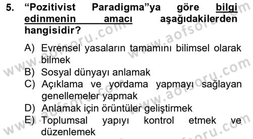 Marka İletişiminde Analiz Ve Araştırma 1 Dersi 2012 - 2013 Yılı (Vize) Ara Sınav Soruları 5. Soru