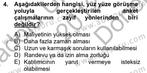 Marka İletişiminde Analiz Ve Araştırma 1 Dersi 2012 - 2013 Yılı (Final) Dönem Sonu Sınav Soruları 4. Soru