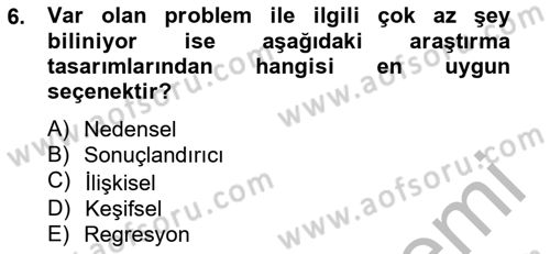 Marka İletişiminde Analiz Ve Araştırma 1 Dersi 2012 - 2013 Yılı (Final) Dönem Sonu Sınav Soruları 6. Soru