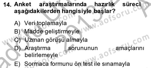 Marka İletişiminde Analiz Ve Araştırma 1 Dersi 2013 - 2014 Yılı (Vize) Ara Sınav Soruları 14. Soru