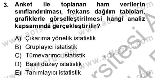Marka İletişiminde Analiz Ve Araştırma 1 Dersi 2013 - 2014 Yılı (Vize) Ara Sınav Soruları 3. Soru