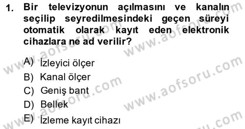 Marka İletişiminde Analiz Ve Araştırma 1 Dersi 2013 - 2014 Yılı (Final) Dönem Sonu Sınav Soruları 1. Soru