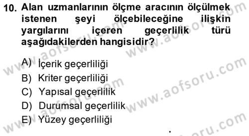 Marka İletişiminde Analiz Ve Araştırma 1 Dersi 2013 - 2014 Yılı (Final) Dönem Sonu Sınav Soruları 10. Soru