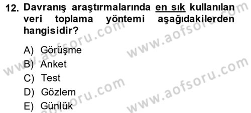 Marka İletişiminde Analiz Ve Araştırma 1 Dersi 2013 - 2014 Yılı (Final) Dönem Sonu Sınav Soruları 12. Soru