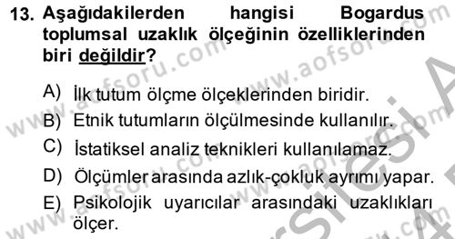 Marka İletişiminde Analiz Ve Araştırma 1 Dersi 2013 - 2014 Yılı (Final) Dönem Sonu Sınav Soruları 13. Soru