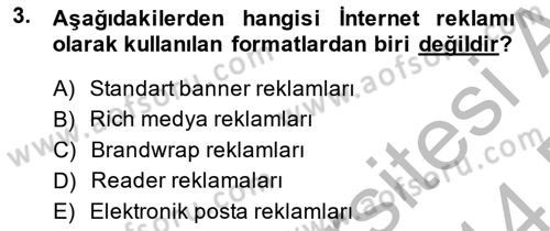 Marka İletişiminde Analiz Ve Araştırma 1 Dersi 2013 - 2014 Yılı (Final) Dönem Sonu Sınav Soruları 3. Soru