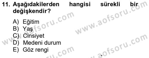 Marka İletişiminde Analiz Ve Araştırma 1 Dersi 2014 - 2015 Yılı (Vize) Ara Sınav Soruları 11. Soru