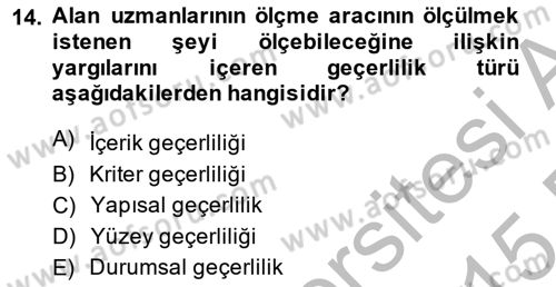 Marka İletişiminde Analiz Ve Araştırma 1 Dersi 2014 - 2015 Yılı (Vize) Ara Sınav Soruları 14. Soru