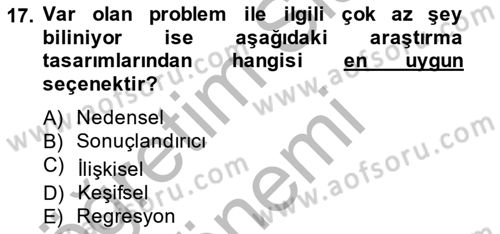 Marka İletişiminde Analiz Ve Araştırma 1 Dersi 2014 - 2015 Yılı (Final) Dönem Sonu Sınav Soruları 17. Soru