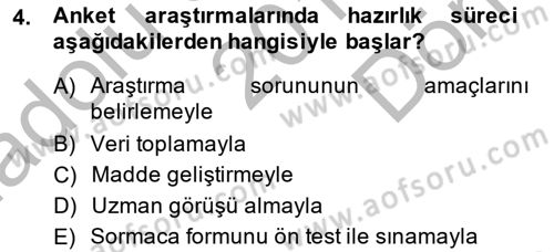 Marka İletişiminde Analiz Ve Araştırma 1 Dersi 2014 - 2015 Yılı (Final) Dönem Sonu Sınav Soruları 4. Soru