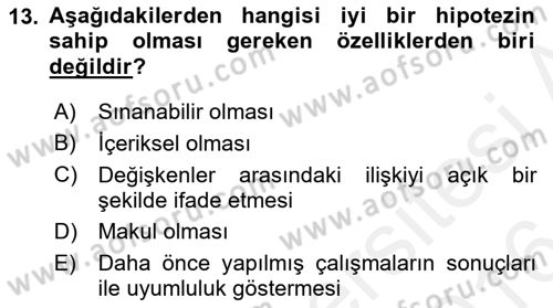 Marka İletişiminde Analiz Ve Araştırma 1 Dersi 2015 - 2016 Yılı (Vize) Ara Sınav Soruları 13. Soru
