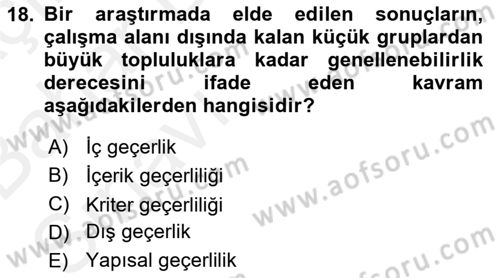 Marka İletişiminde Analiz Ve Araştırma 1 Dersi 2015 - 2016 Yılı (Vize) Ara Sınav Soruları 18. Soru
