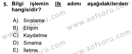 Marka İletişiminde Analiz Ve Araştırma 1 Dersi 2015 - 2016 Yılı (Vize) Ara Sınav Soruları 5. Soru