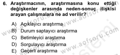 Marka İletişiminde Analiz Ve Araştırma 1 Dersi 2015 - 2016 Yılı (Vize) Ara Sınav Soruları 6. Soru