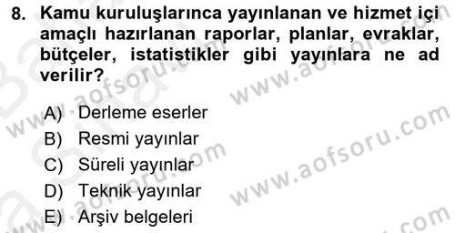 Marka İletişiminde Analiz Ve Araştırma 1 Dersi 2015 - 2016 Yılı (Vize) Ara Sınav Soruları 8. Soru