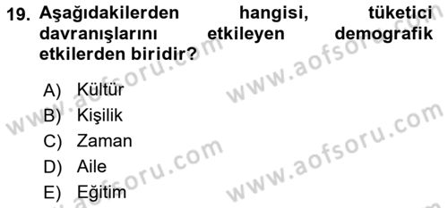 Marka İletişiminde Analiz Ve Araştırma 1 Dersi 2015 - 2016 Yılı (Final) Dönem Sonu Sınav Soruları 19. Soru