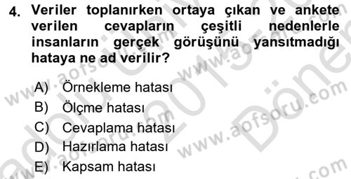 Marka İletişiminde Analiz Ve Araştırma 1 Dersi 2015 - 2016 Yılı (Final) Dönem Sonu Sınav Soruları 4. Soru