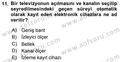 Marka İletişiminde Analiz Ve Araştırma 1 Dersi 2016 - 2017 Yılı 3 Ders Sınav Soruları 11. Soru