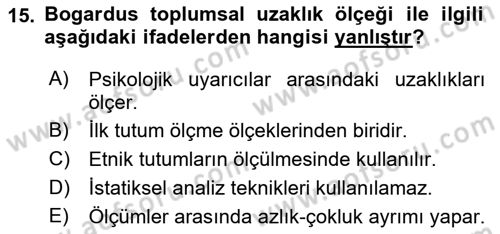 Marka İletişiminde Analiz Ve Araştırma 1 Dersi 2016 - 2017 Yılı 3 Ders Sınav Soruları 15. Soru