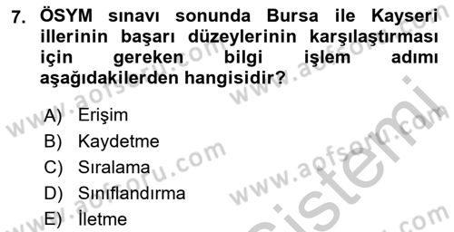 Marka İletişiminde Analiz Ve Araştırma 1 Dersi 2016 - 2017 Yılı (Vize) Ara Sınav Soruları 7. Soru