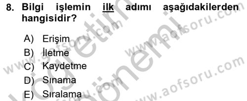 Marka İletişiminde Analiz Ve Araştırma 1 Dersi 2016 - 2017 Yılı (Vize) Ara Sınav Soruları 8. Soru