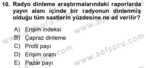 Marka İletişiminde Analiz Ve Araştırma 1 Dersi 2016 - 2017 Yılı (Final) Dönem Sonu Sınav Soruları 10. Soru
