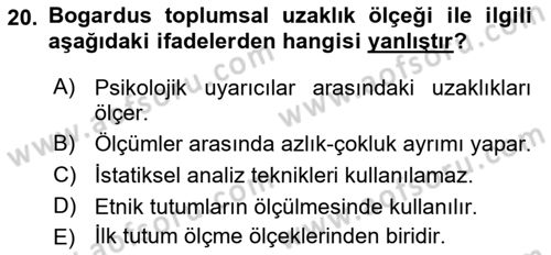 Marka İletişiminde Analiz Ve Araştırma 1 Dersi 2016 - 2017 Yılı (Final) Dönem Sonu Sınav Soruları 20. Soru