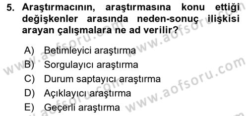 Marka İletişiminde Analiz Ve Araştırma 1 Dersi 2016 - 2017 Yılı (Final) Dönem Sonu Sınav Soruları 5. Soru