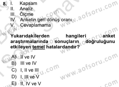 Marka İletişiminde Analiz Ve Araştırma 1 Dersi 2016 - 2017 Yılı (Final) Dönem Sonu Sınav Soruları 8. Soru