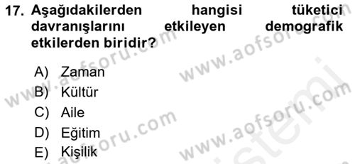Marka İletişiminde Analiz Ve Araştırma 1 Dersi 2017 - 2018 Yılı 3 Ders Sınav Soruları 17. Soru