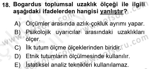 Marka İletişiminde Analiz Ve Araştırma 1 Dersi 2017 - 2018 Yılı 3 Ders Sınav Soruları 18. Soru