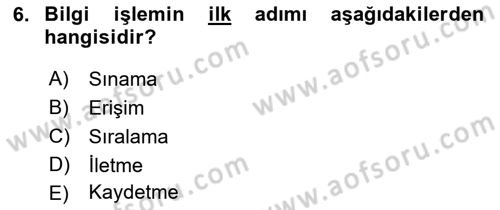 Marka İletişiminde Analiz Ve Araştırma 1 Dersi 2017 - 2018 Yılı 3 Ders Sınav Soruları 6. Soru