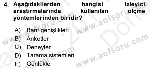 Marka İletişiminde Analiz Ve Araştırma 1 Dersi 2017 - 2018 Yılı (Final) Dönem Sonu Sınav Soruları 4. Soru
