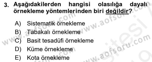 Marka İletişiminde Analiz Ve Araştırma 1 Dersi 2018 - 2019 Yılı (Final) Dönem Sonu Sınav Soruları 3. Soru