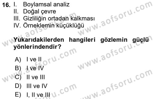 Marka İletişiminde Analiz Ve Araştırma 1 Dersi 2020 - 2021 Yılı Yaz Okulu Sınav Soruları 16. Soru