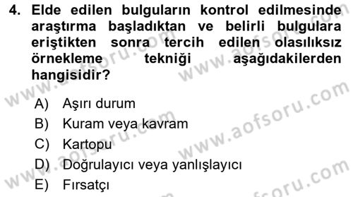 Marka İletişiminde Analiz Ve Araştırma 1 Dersi 2020 - 2021 Yılı Yaz Okulu Sınav Soruları 4. Soru
