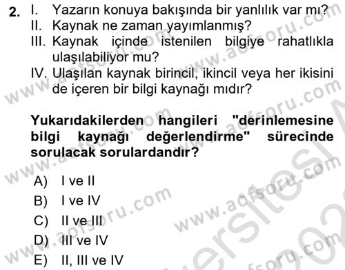 Marka İletişiminde Analiz Ve Araştırma 1 Dersi 2021 - 2022 Yılı (Vize) Ara Sınav Soruları 2. Soru