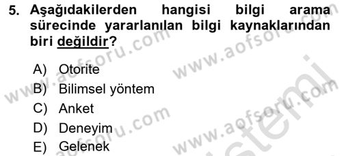 Marka İletişiminde Analiz Ve Araştırma 1 Dersi 2021 - 2022 Yılı (Vize) Ara Sınav Soruları 5. Soru