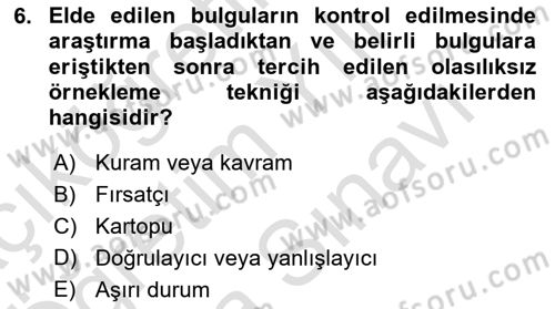 Marka İletişiminde Analiz Ve Araştırma 1 Dersi 2021 - 2022 Yılı (Vize) Ara Sınav Soruları 6. Soru