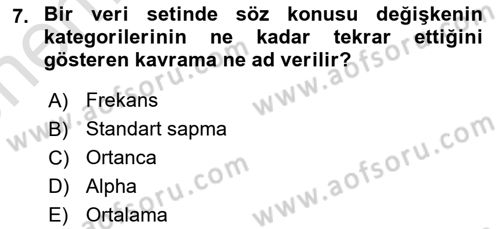 Marka İletişiminde Analiz Ve Araştırma 1 Dersi 2021 - 2022 Yılı (Vize) Ara Sınav Soruları 7. Soru