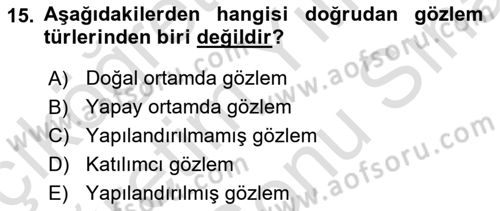 Marka İletişiminde Analiz Ve Araştırma 1 Dersi 2021 - 2022 Yılı (Final) Dönem Sonu Sınav Soruları 15. Soru