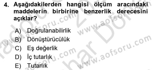 Marka İletişiminde Analiz Ve Araştırma 1 Dersi 2021 - 2022 Yılı (Final) Dönem Sonu Sınav Soruları 4. Soru