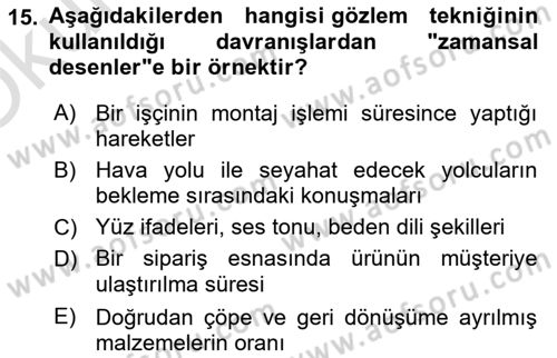 Marka İletişiminde Analiz Ve Araştırma 1 Dersi 2021 - 2022 Yılı Yaz Okulu Sınav Soruları 15. Soru