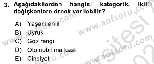 Marka İletişiminde Analiz Ve Araştırma 1 Dersi 2021 - 2022 Yılı Yaz Okulu Sınav Soruları 3. Soru