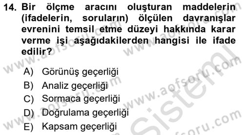 Marka İletişiminde Analiz Ve Araştırma 1 Dersi 2022 - 2023 Yılı Yaz Okulu Sınav Soruları 14. Soru